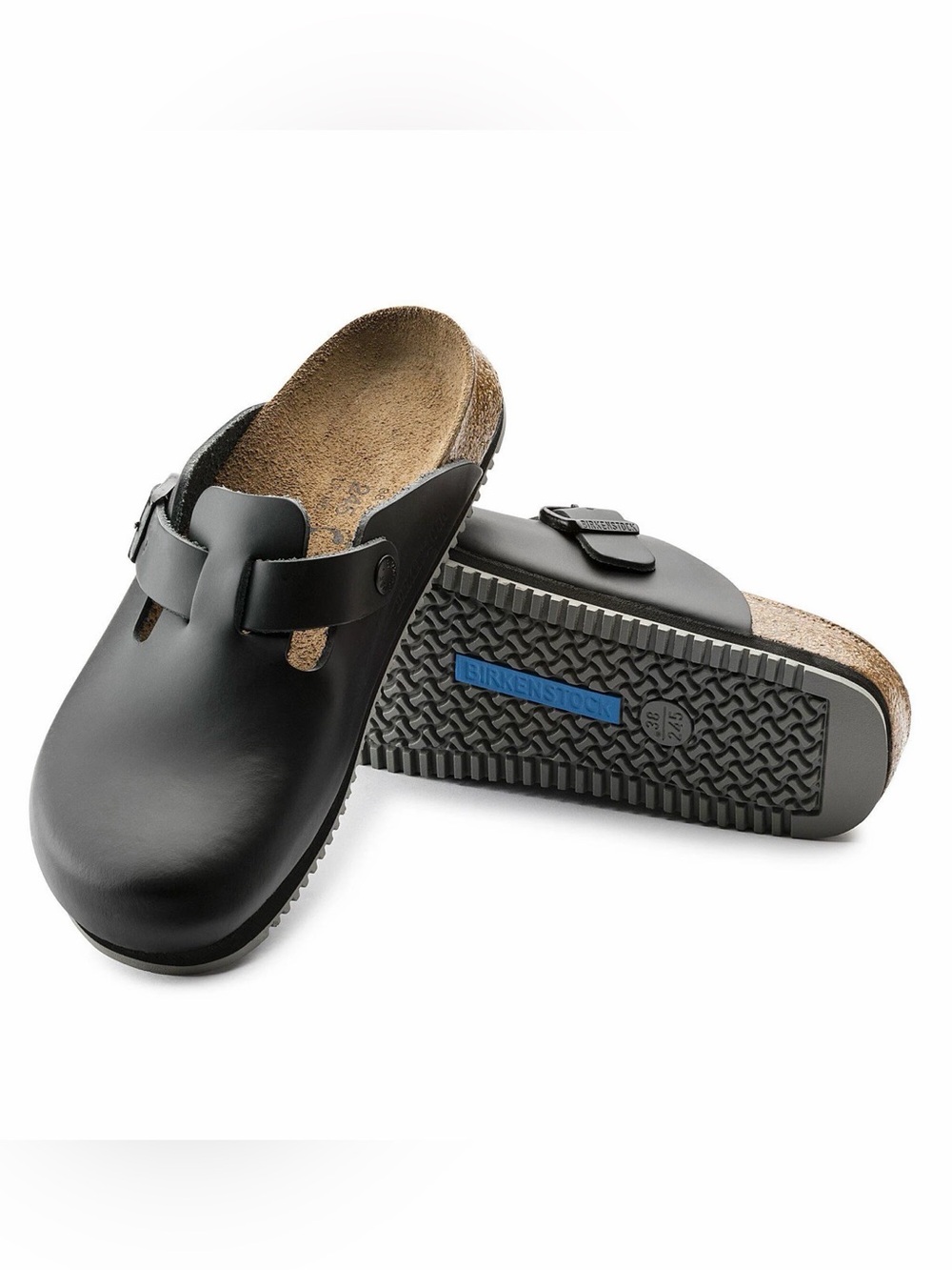 NEW Birkenstock Boston Super Grip Clogs Black Size 42 L11 M9 - Picture 2 of 14